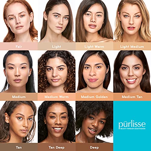 purlisse BB Tinted Moisturizer Cream SPF 30 - BB Cream for All Skin Types - S...