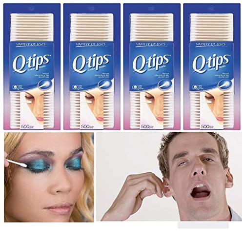 Q-tips Cotton Swabs, 500 ct (pack of 4)
