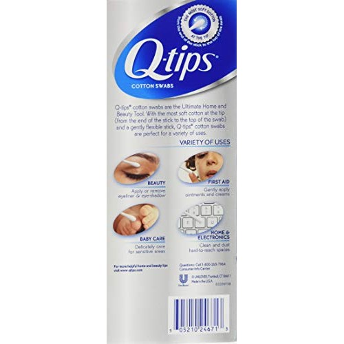 Q-tips Cotton Swabs 500 ea (Pack of 2)