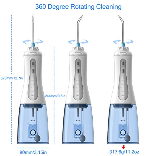 Water Flosser for Teeth Cordless Portable Oral Power Flossers Irrigator Denta...