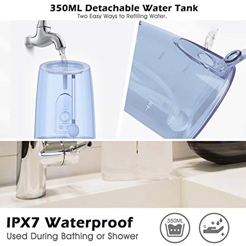 Water Flosser for Teeth Cordless Portable Oral Power Flossers Irrigator Denta...