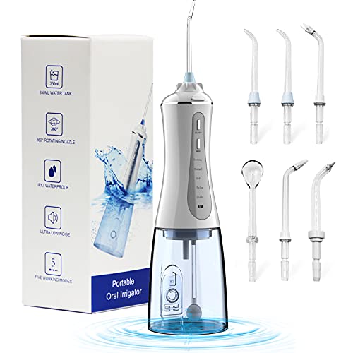 Water Flosser for Teeth Cordless Portable Oral Power Flossers Irrigator Denta...