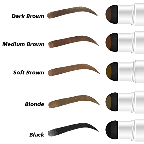 QAOVDS Eyebrow Stamp Stencil Kit, 1 Step Eyebrow Stamping & 10 Reusable Eyebr...