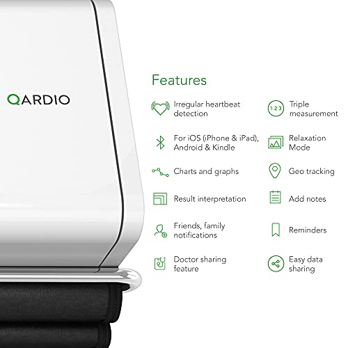 QardioArm Wireless Blood Pressure Monitor: Easy to Use Smart Upper Bluetooth ...