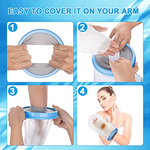 Hand Cast Cover for Shower Bath, Qbily Waterproof Cast Cover Adult Watertight...
