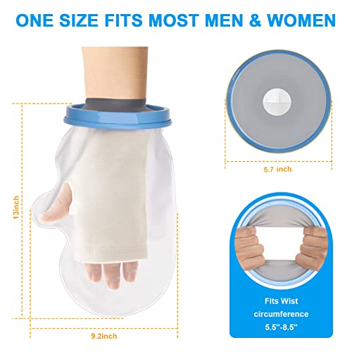 Hand Cast Cover for Shower Bath, Qbily Waterproof Cast Cover Adult Watertight...