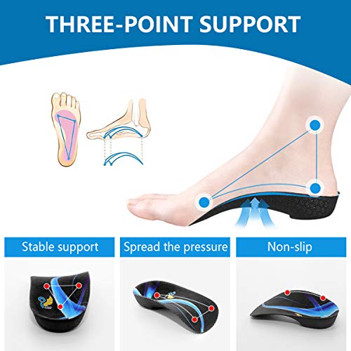 3/4 Arch Support Insoles for Women/Men,QBK Orthotics Shoe Insoles High Arch S...