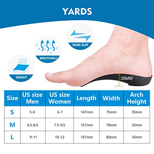3/4 Arch Support Insoles for Women/Men,QBK Orthotics Shoe Insoles High Arch S...