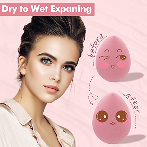 8 PCS Makeup Sponge Set Makeup Sponges Blender Latex-Free Vegan Beauty Sponge...