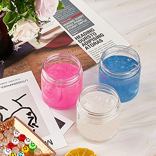 24 Pack 4 Oz Plastic Jars with Lids and Lables Clear Plastic Slime Containers...