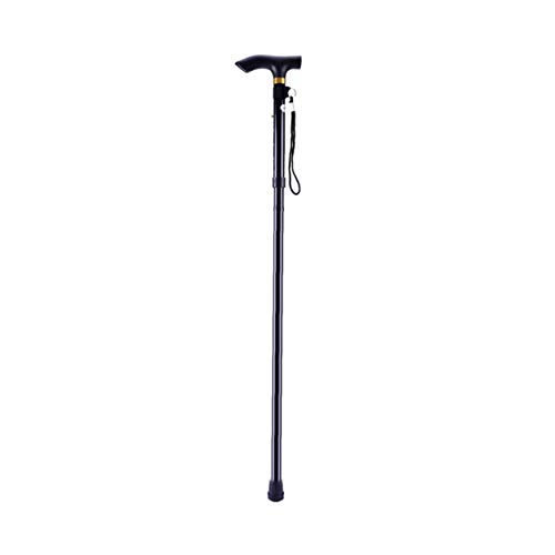 Qewmsg Aluminum Metal Four Sections Walking Stick Easy Adjustable Foldable Co...