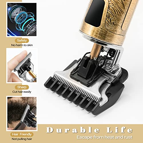 Hair Trimmer for Men, Upgrade Electric T-Blade Cordless Hair Clippers- Skull ...