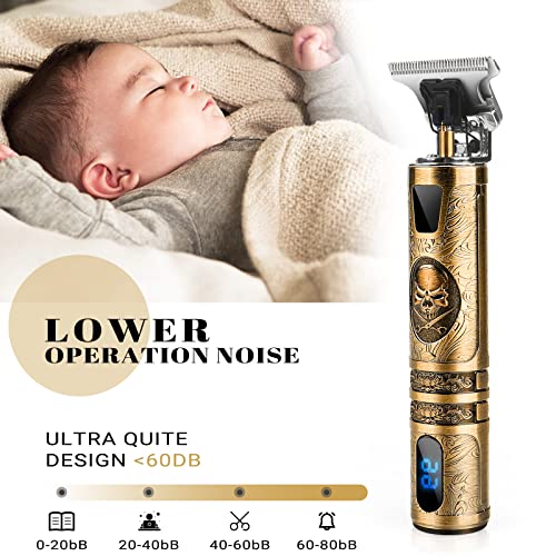 Hair Trimmer for Men, Upgrade Electric T-Blade Cordless Hair Clippers- Skull ...