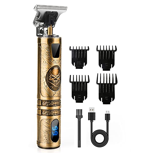 Hair Trimmer for Men, Upgrade Electric T-Blade Cordless Hair Clippers- Skull ...