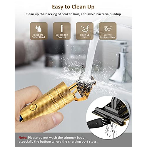 Hair Trimmer, Qhou Newest T-Blade Outline Trimmer for Men, Electric Pro Li Co...