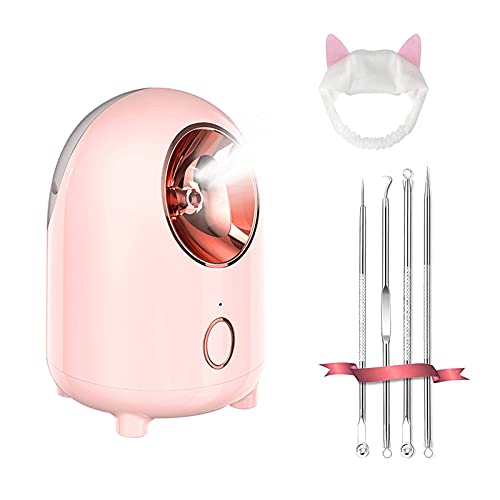 Facial Steamer, QIENSLY 240ML Nano Ionic Face Steamer for Home Face Spa Warm ...