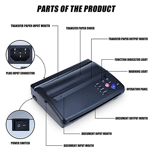 Thermal Copier Tattoo Stencil Transfer Copier Printer Permanent Tattoos with ...
