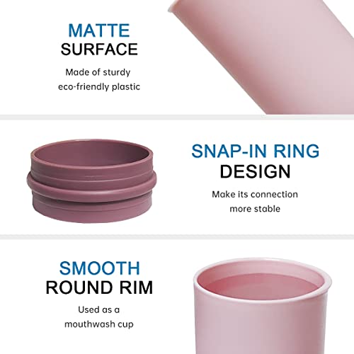 2 Pcs Travel Toothbrush Cover Case, Toothbrush Holder with Cup 7.8 inches Por...