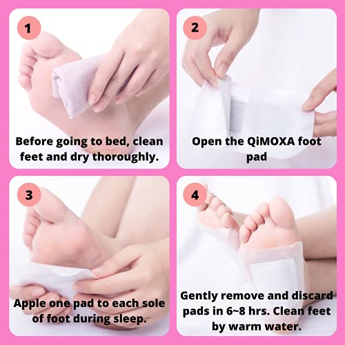QiMOXA Upgraded Foot Pads-Nature Pads for Foot Care-Highly Effective Odor Rem...