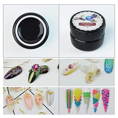 QIMYAR Super Sticky Rhinestone Glue Adhesive Builder Tip Manicure Nail Art De...