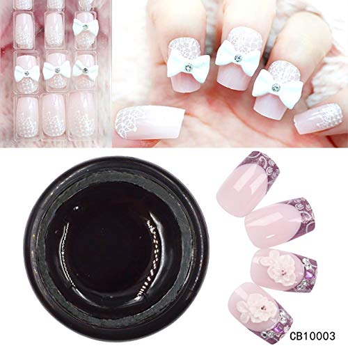 QIMYAR Super Sticky Rhinestone Glue Adhesive Builder Tip Manicure Nail Art De...