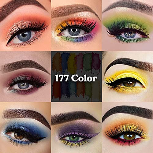 All In One Makeup Kit, 177 Color Matte Shimmer Eyeshadow Palette Blush Lip Gl...