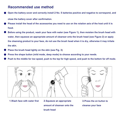 5 in 1 Facial Cleansing Brush Face Scrubber with 5 Heads Electric Gentle exfo...