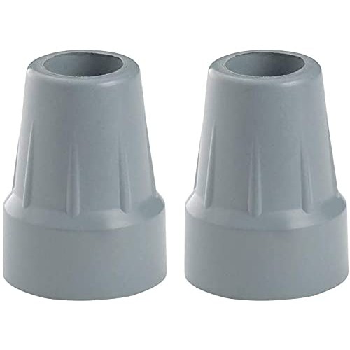 QingTD Medical Crutch Tips, Gray, 7/8 Inch (2)
