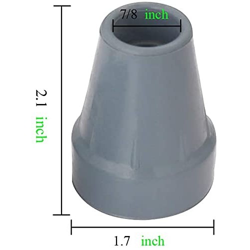 QingTD Medical Crutch Tips, Gray, 7/8 Inch (4)