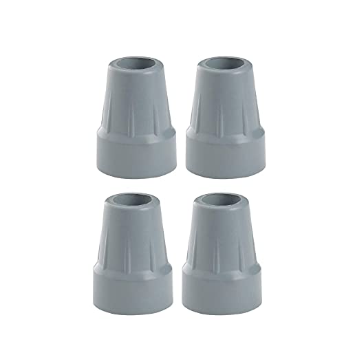 QingTD Medical Crutch Tips, Gray, 7/8 Inch (4)