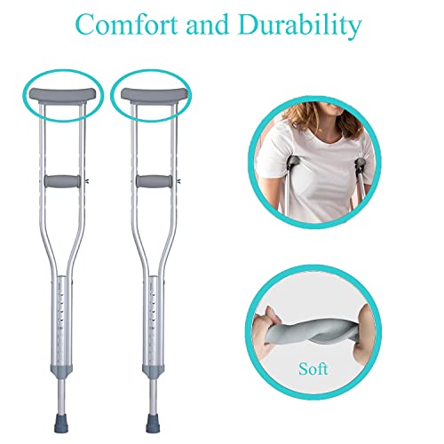 Replacement Crutch Pads，QingTD Padding for Walking Arm Crutches,for Adults,f...