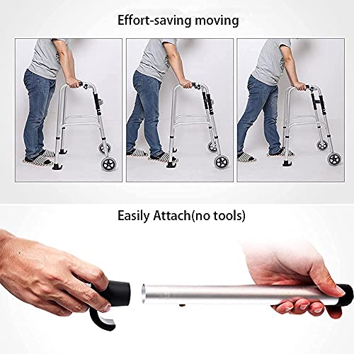 Walker Ski Glides, for1 1/8 Inch Tubes,Pop and Glide Easy Use Walker Skis, He...