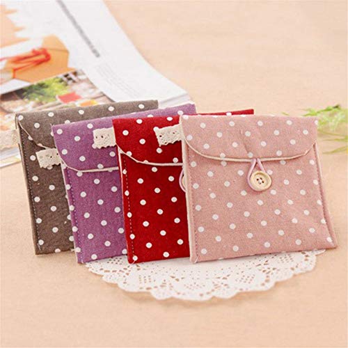 Qiningxia Sanitary Napkins Bag Menstrual Cup Pouch Nursing Pad Holder Cute Po...