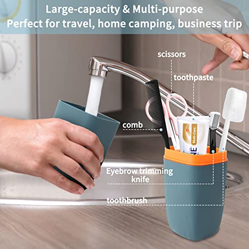 Travel Toothbrush Container Case, Portable Toothbrush Holder, High-Capacity M...
