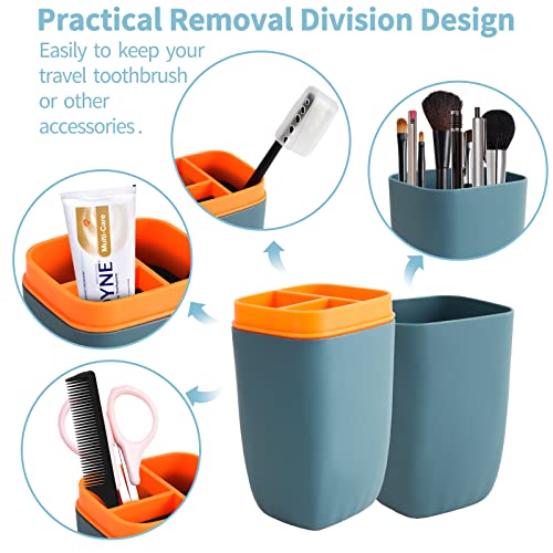 Travel Toothbrush Container Case, Portable Toothbrush Holder, High-Capacity M...