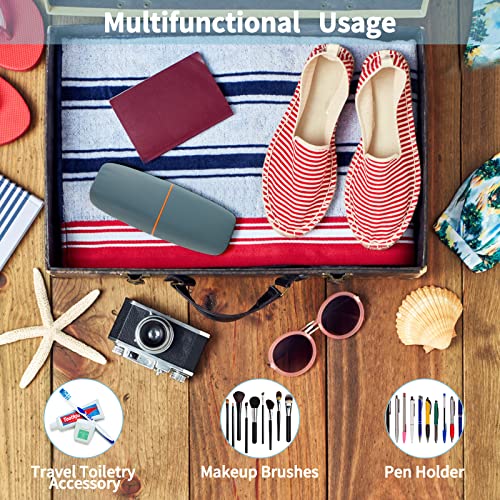 Travel Toothbrush Container Case, Portable Toothbrush Holder, High-Capacity M...