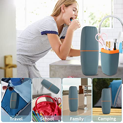 Travel Toothbrush Container Case, Portable Toothbrush Holder, High-Capacity M...
