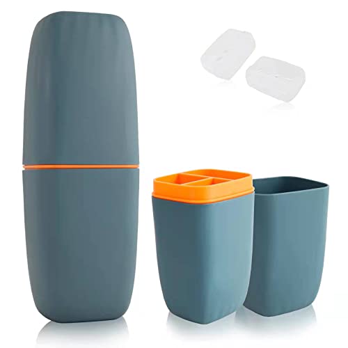 Travel Toothbrush Container Case, Portable Toothbrush Holder, High-Capacity M...