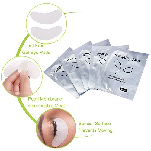 110 Pairs Eyelash Extension Gel Patches Kit, Lash Extension Lint Free Under H...