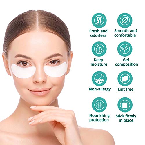 50 Pairs Under Eye Pads, Lint Free Lash Extension Eye Gel Patches for Beauty ...