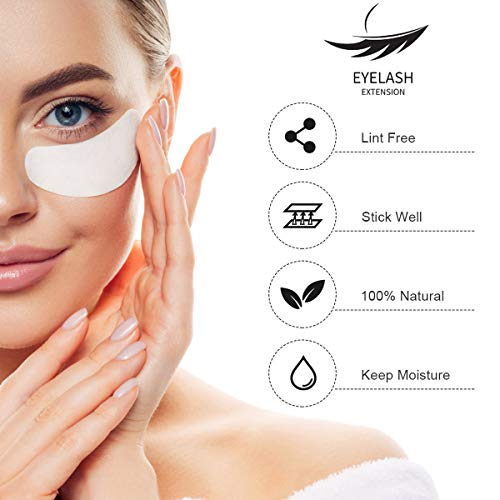 55 Pairs Set, Under Eye Hydrogel Pads, Professional Lint Free Eye Mask Eyelas...