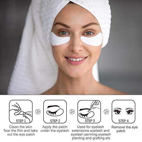 55 Pairs Set, Under Eye Hydrogel Pads, Professional Lint Free Eye Mask Eyelas...