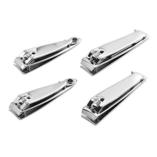 4 Pcs Nail Clippers For Fingernails and Tonenail by QLL - Swing Out Nail Clea...
