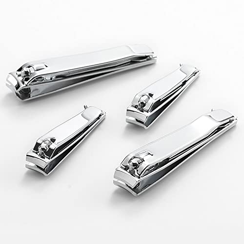 4 Pcs Professional Stainless Steel Toenail Clipper and Fingernails by QLL - S...