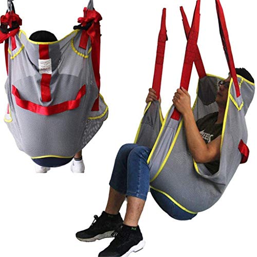 QMZDXH Toileting Sling Patient Lift, Shower Home Use Electric Transfer Belt M...