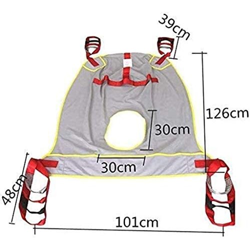 QMZDXH Toileting Sling Patient Lift, Shower Home Use Electric Transfer Belt M...