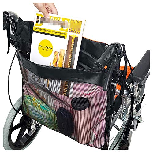 QMZDXH Wheelchair Bag Wheelchair Back Big Mesh Pocket Universal Wheelchair Ba...