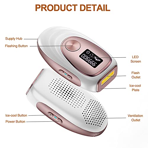 Laser Hair Removal for Women and Men,Ice Compress Hair Removal System Upgrade...