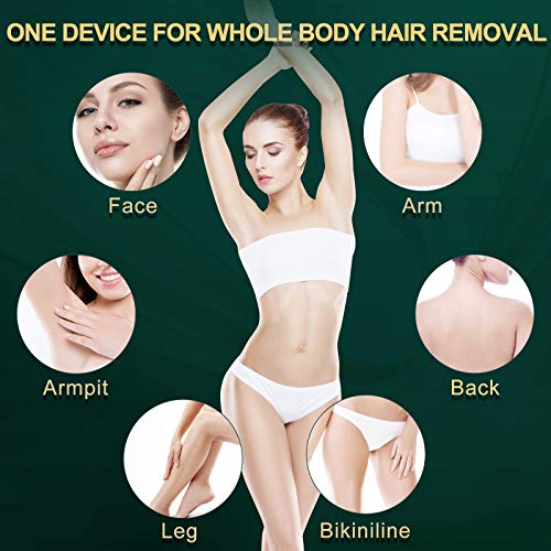 Laser Hair Removal With Cooling System, at-Home IPL Hair Removal for Women an...