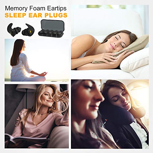 Ear Plugs for Sleeping Noise Cancelling,6 Pairs Comfortable Silicone Sound Bl...